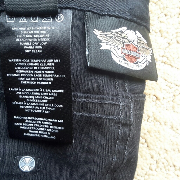 NWOT HARLEY-DAVIDSON LADIES TWILL JEANS 12 Petite - Picture 4 of 4